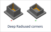Deep Radiused Corners in Milling design