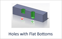 Holes with Flat Bottoms in Drilling Operation