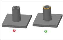 Minimum Radius at Tip of Boss guidelines in Injection Molding Design
