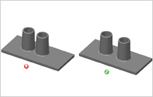 Spacing between Bosses design guidelines in Injection Molding