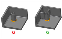 Standalone Boss design guidelines in Injection Molding