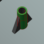 Radius at the base of a Boss