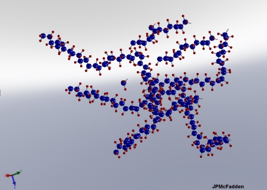 Figure 3 - Entangled Polyethylene Chains [2]