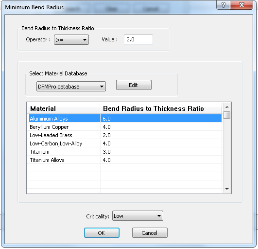 Minimum Bend Radius DFM