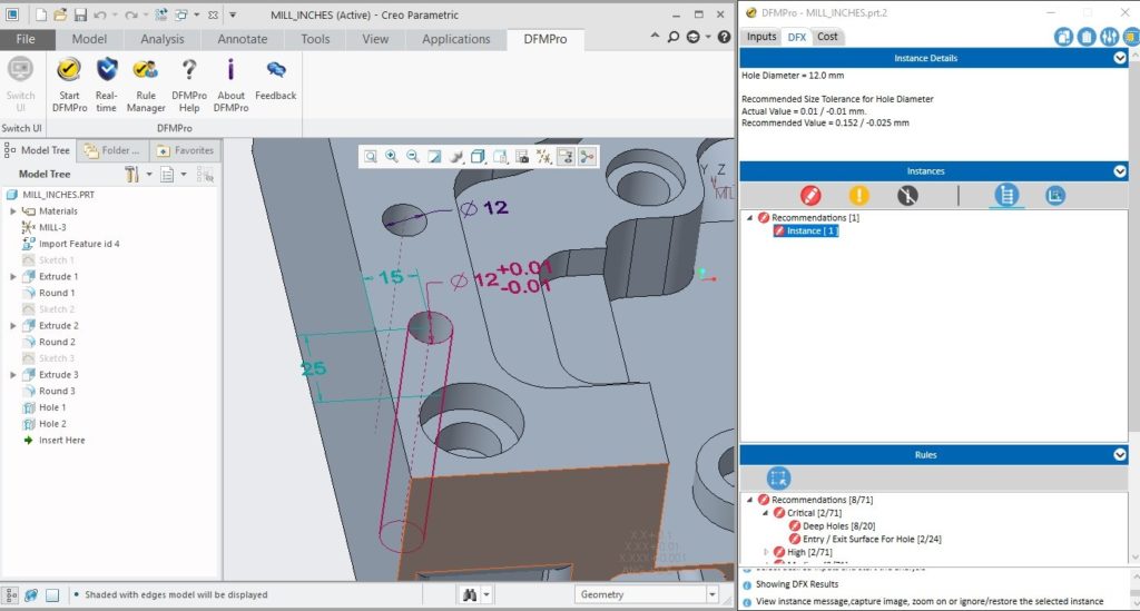 DFMPro CAD system integration