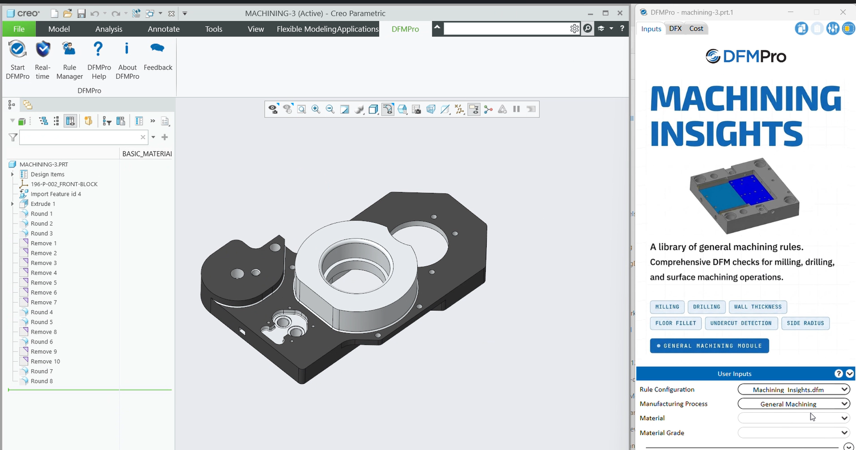 Machining Insights – A New Approach to Manufacturability Analysis in DFMPro- Part 1