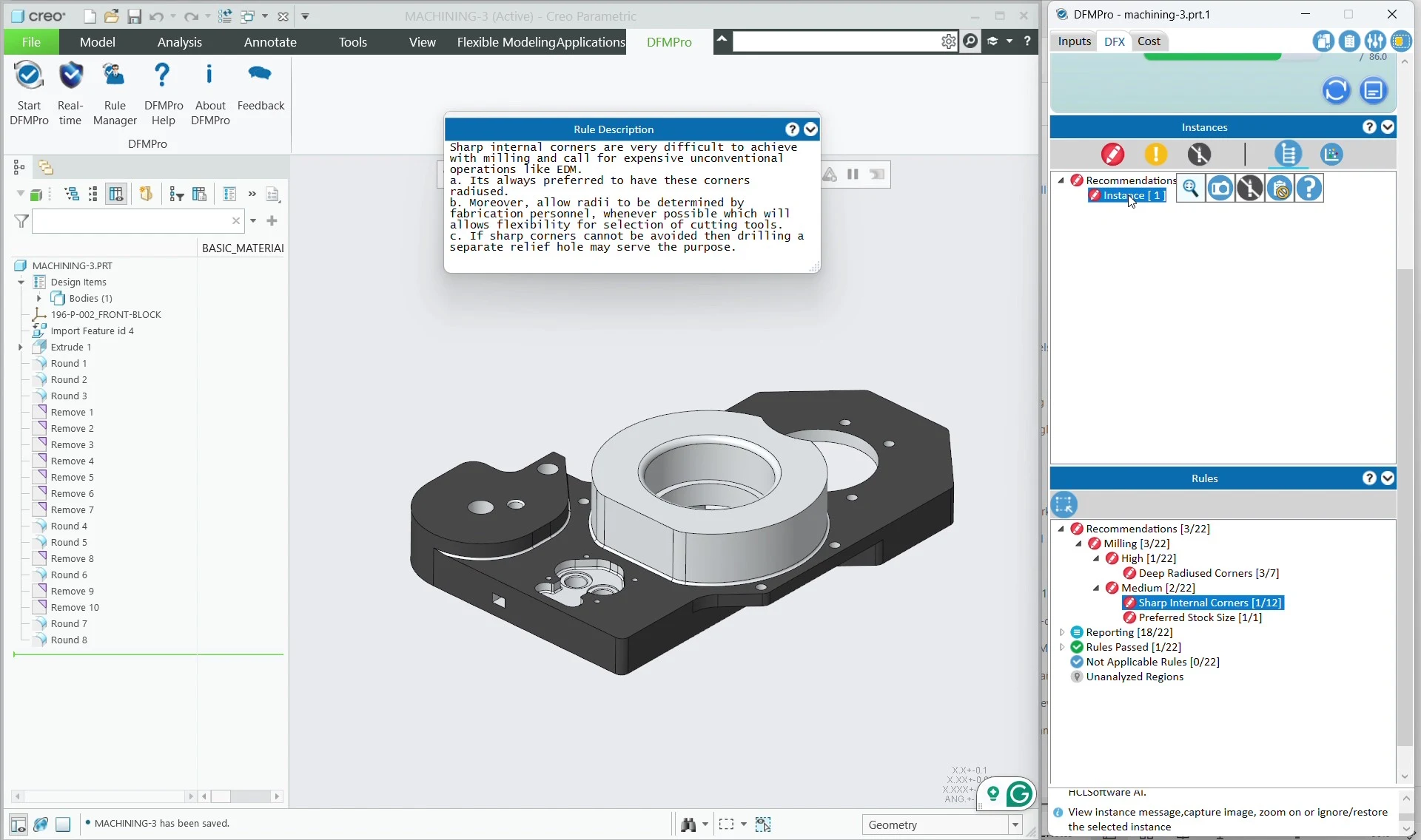 Machining Insights – A New Approach to Manufacturability Analysis in DFMPro – Part 2
