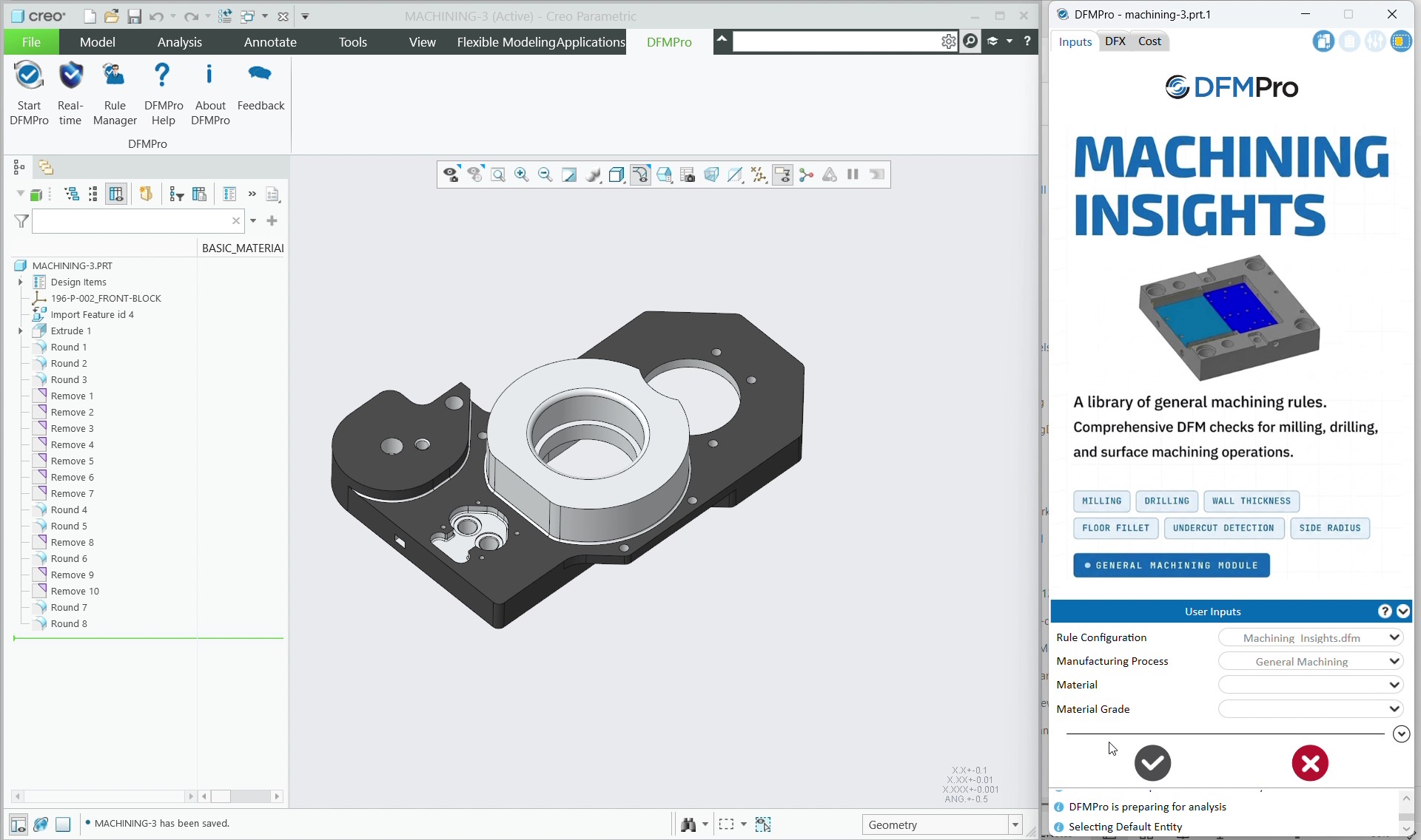 Machining Insights analysis